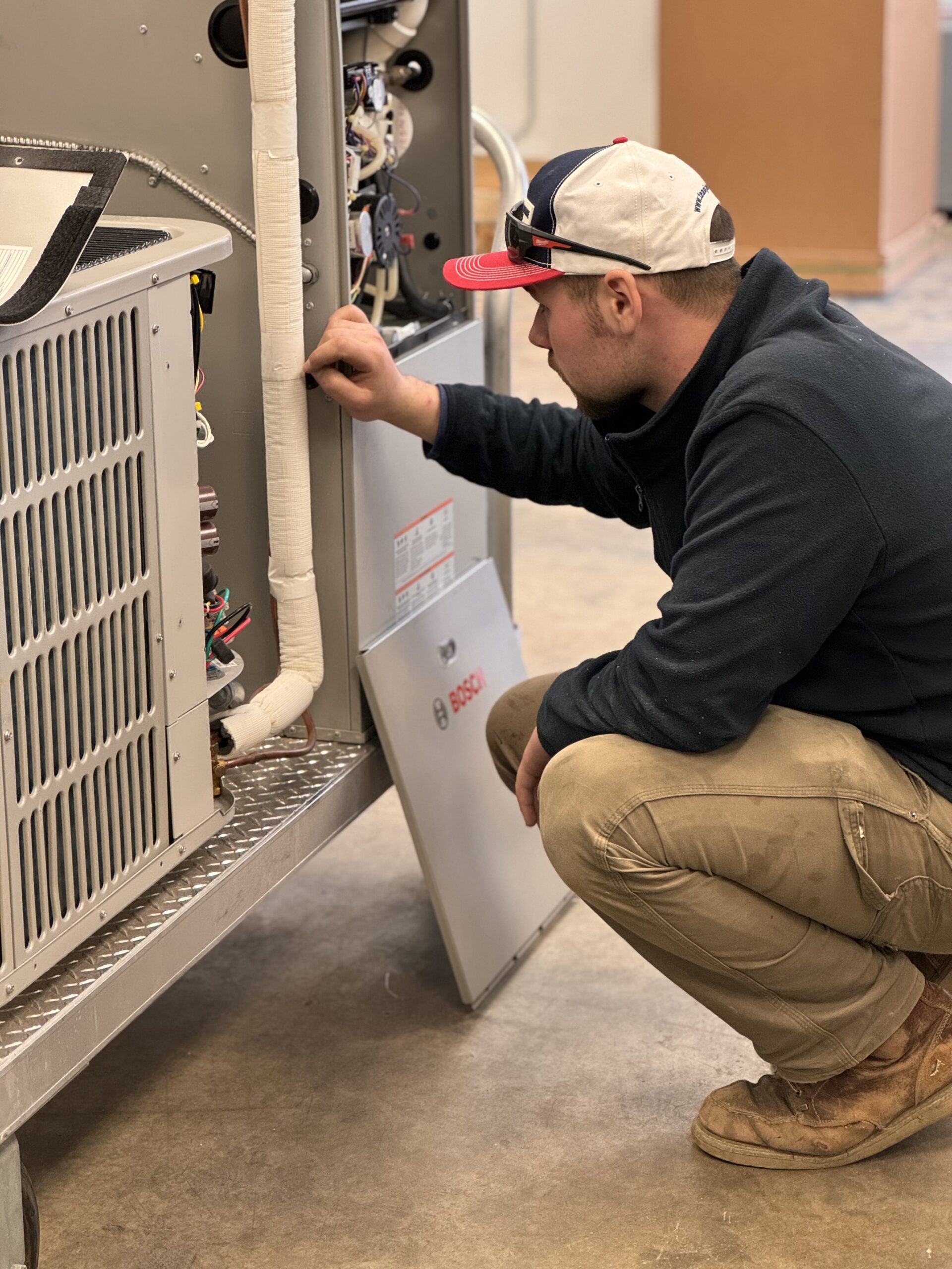 Endless Energy Install Technician in a Bosch Heat Pump Training