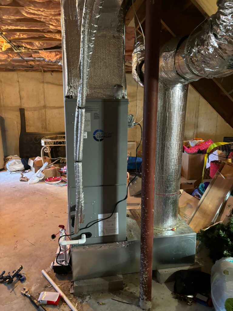 A ducted heat pump installed in Taunton Massachusetts by Endless Energy