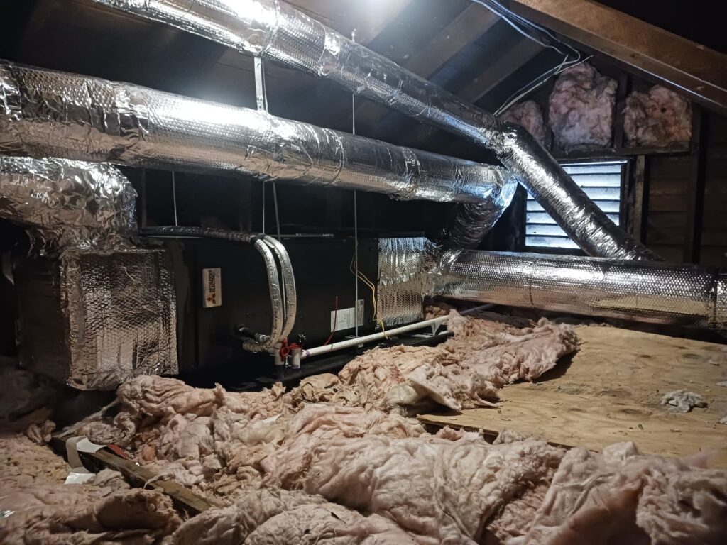 A ducted Mitsubishi heat pump system installed by Endless Energy in Quincy, Massachusetts