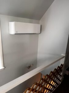 A Fujitsu ductless heat pump installed by Endless Energy in Needham Massachusetts
