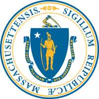 Massachusetts seal. The state issues licenses to HVAC contractors and trademen.