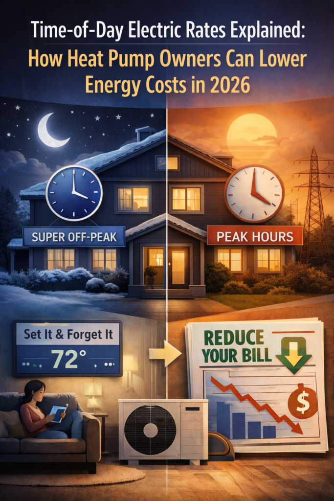 Time of Day Pricing for heat pump and mini-split usage