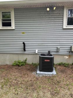 A Goodman Central AC installed at a Massachusetts South Shore customers' home by Endless Energy