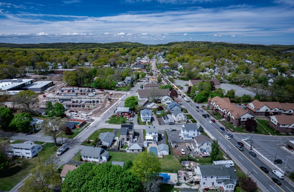 Aerial view of Randolph Massachusetts